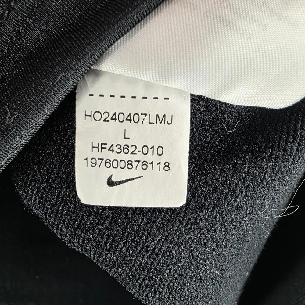 Nike Pro Shirt Boys L Black Long Sleeve Dri-FIT Crew Neck Moisture Wicking